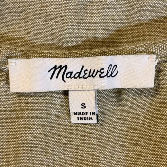 Madewell Women's Linen-Blend Alexandra Button-Front Mini Dress Size S - Picture 6 of 12
